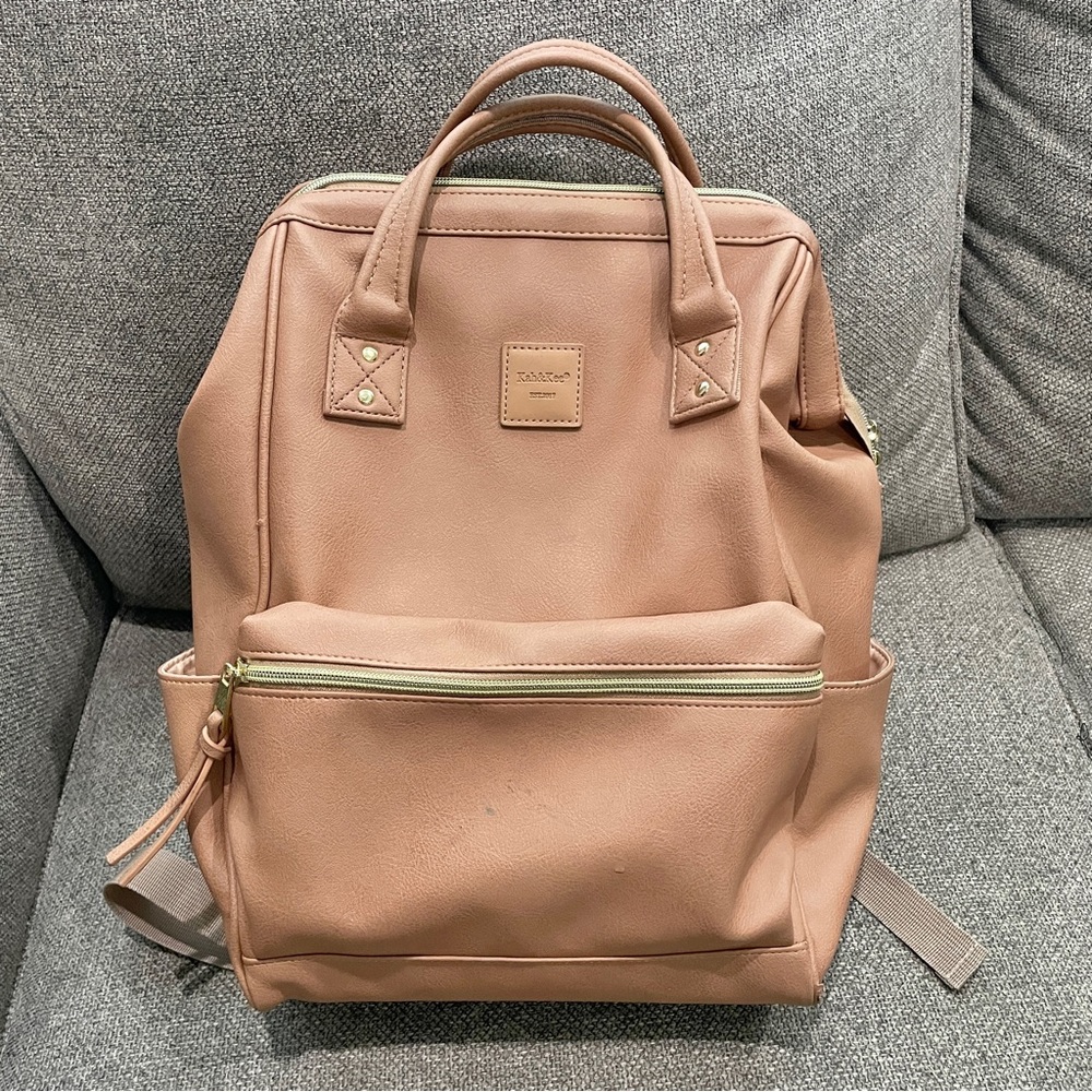 Kah&Kee Tan Pink Backpack
